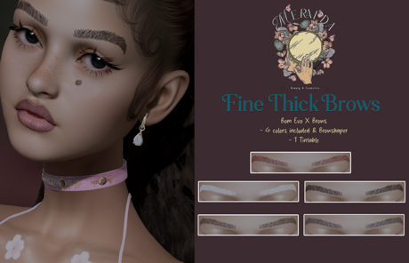 Second Life Marketplace - Meralda - Fine Thick Brows - Evo X